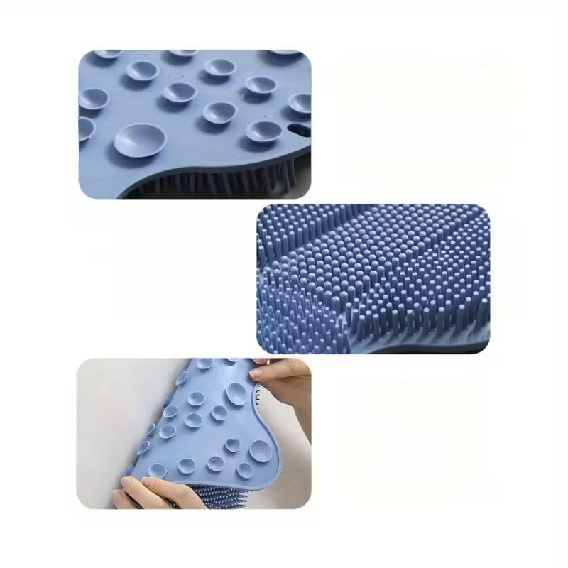 Compact Rubber Cat Massage Brush