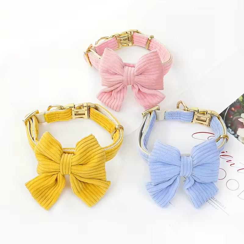 Cat Bow Collar Harness Set with Leash