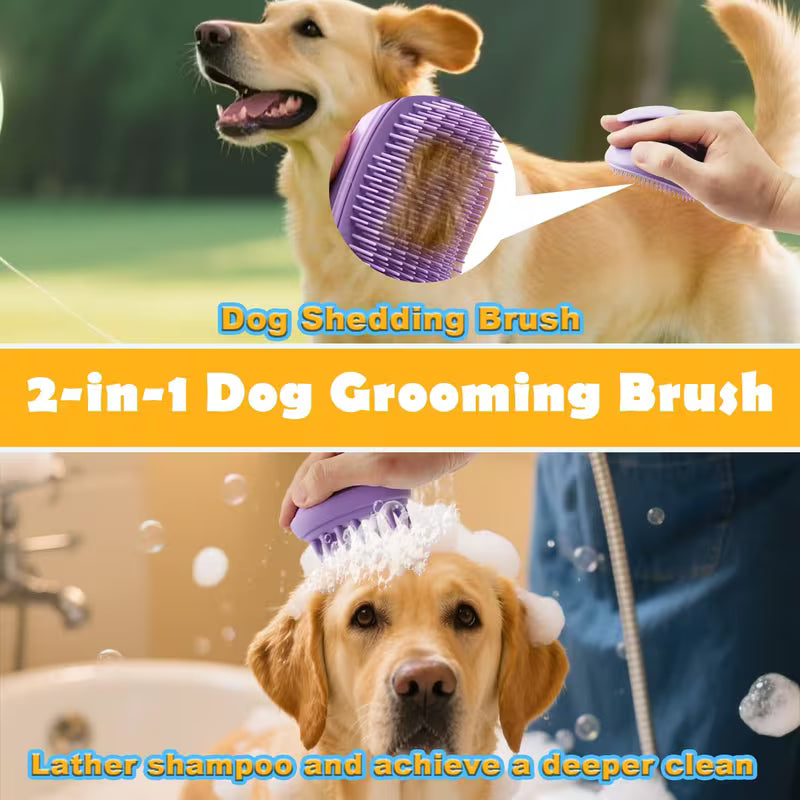 2-in-1 Pet Bathing & Massage Brush