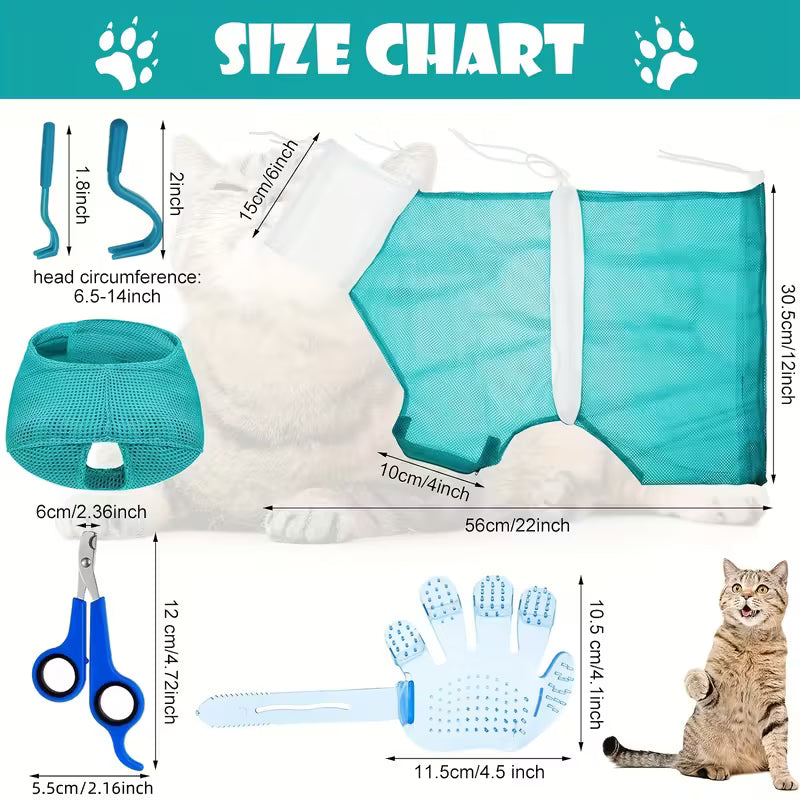 Cat Bathing & Grooming Set