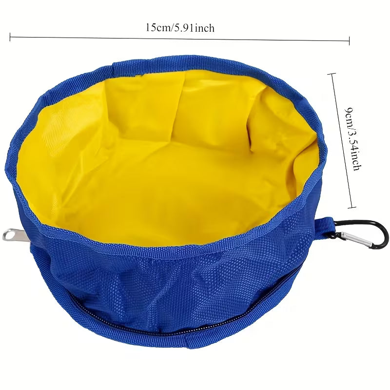 Foldable Dog Water Bowl & Food Storage Bag