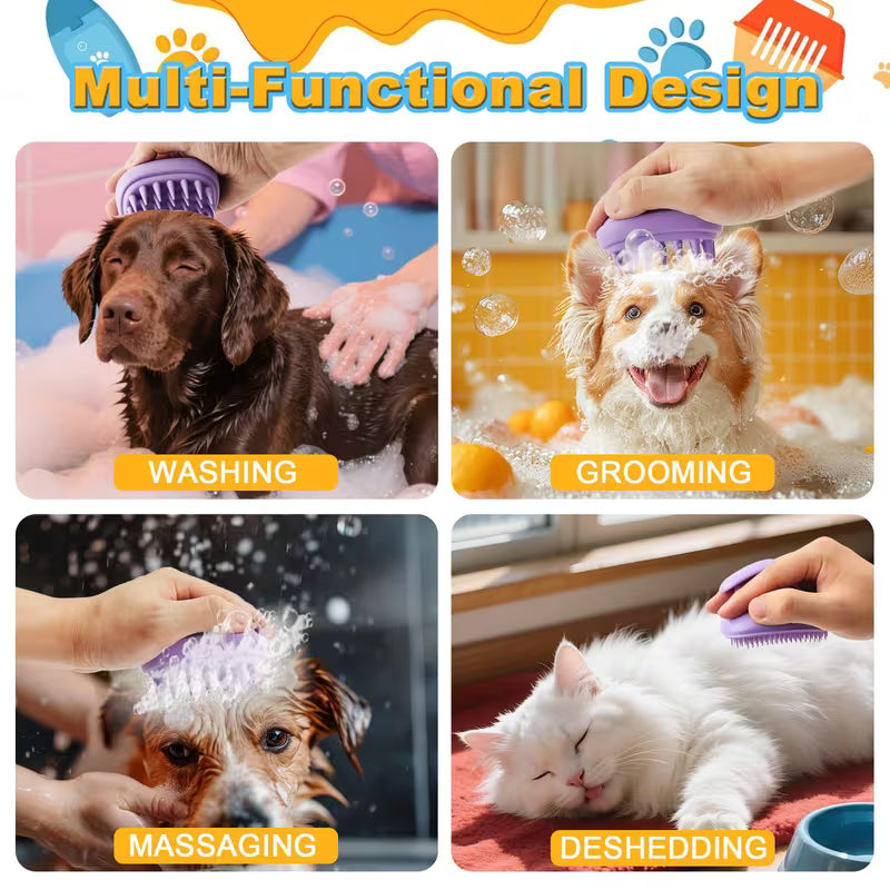 2-in-1 Pet Bathing & Massage Brush