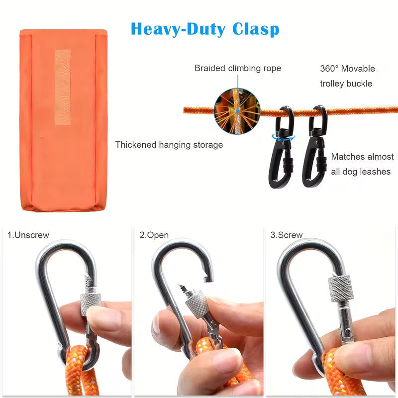 100-Foot Portable Dual Dog Leash