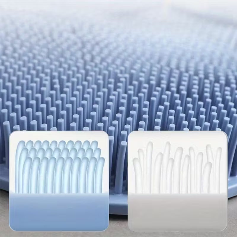 Compact Rubber Cat Massage Brush