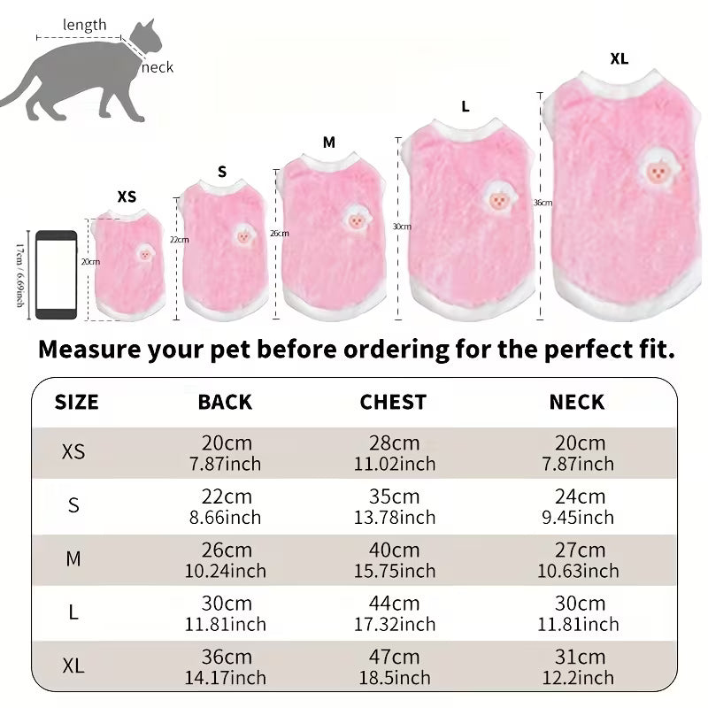 Cute Autumn & Winter Cat Vest