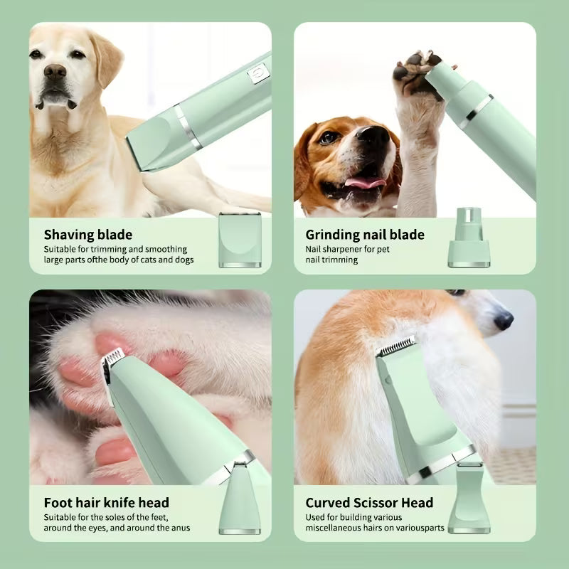 Four-in-One Electric Pet Grooming Clipper