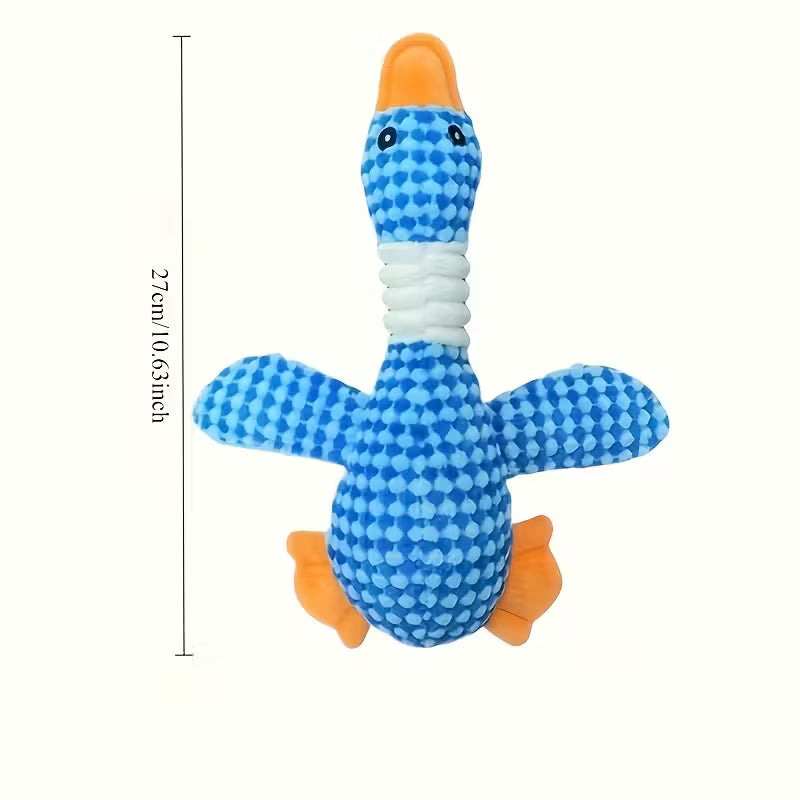 Plush Goose-Shaped Dog Toy