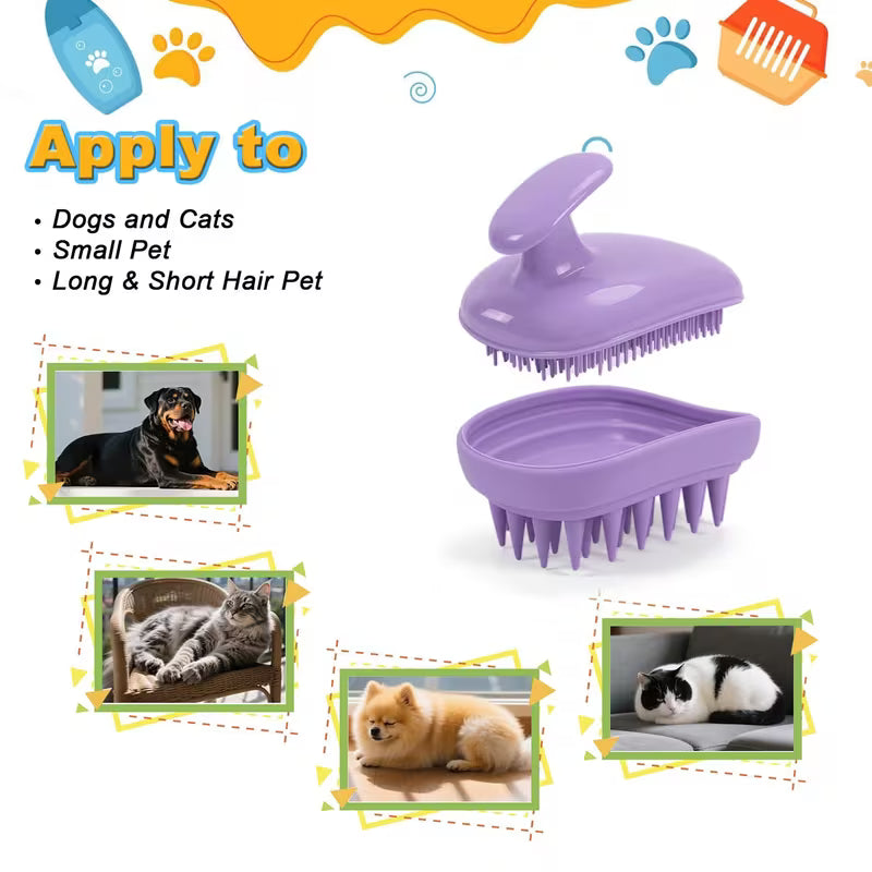 2-in-1 Pet Bathing & Massage Brush