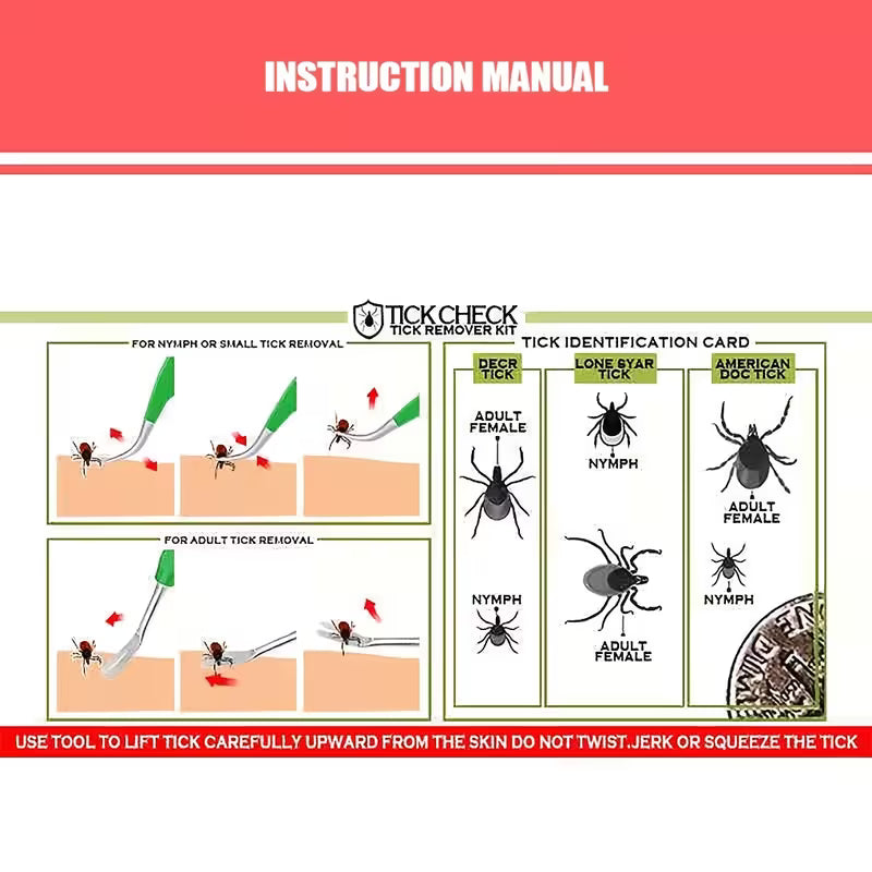 Stainless Steel Tick Removal Tool Set