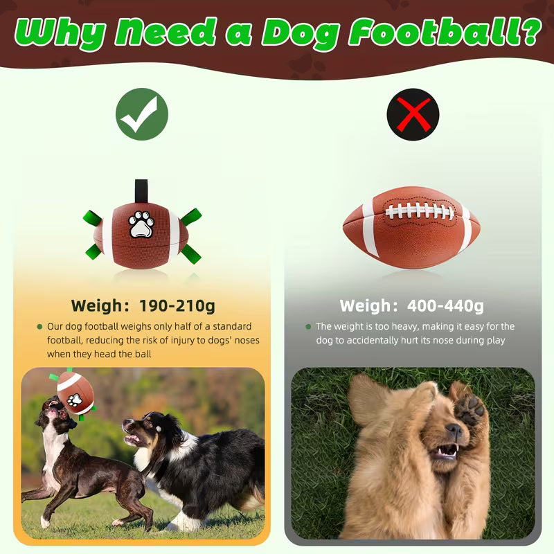 Inflatable Rubber Dog Football with Pump