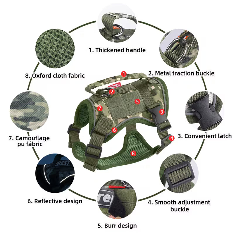 Reflective Pet Harness with Leash