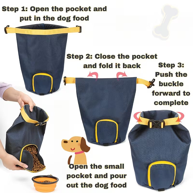 Foldable Dog Food Travel Container