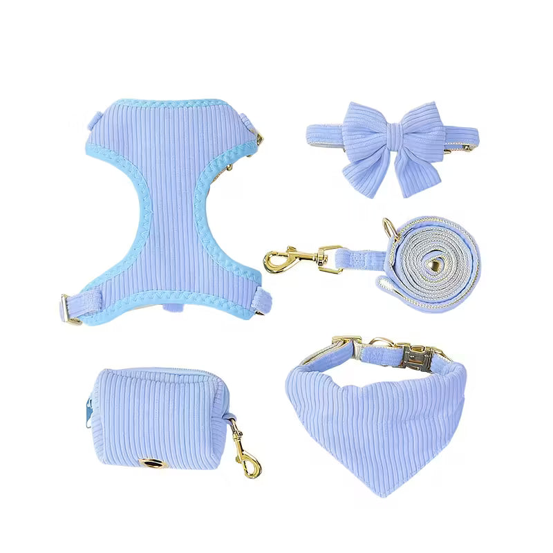 Cat Bow Collar Harness Set with Leash