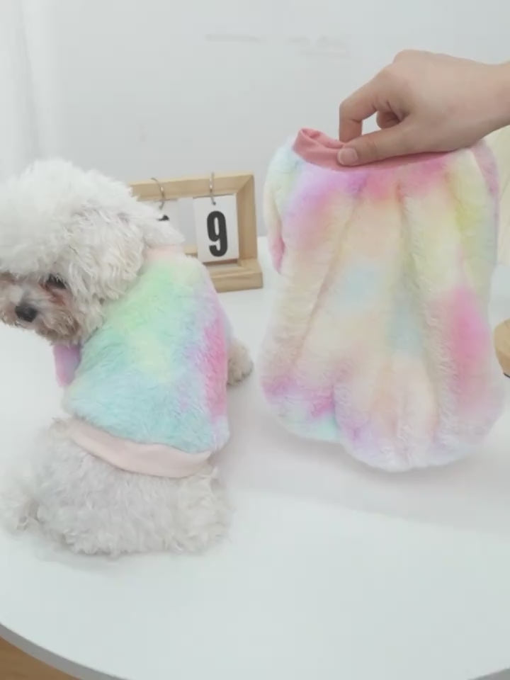 Tie-Dye Fleece Pet Sweater