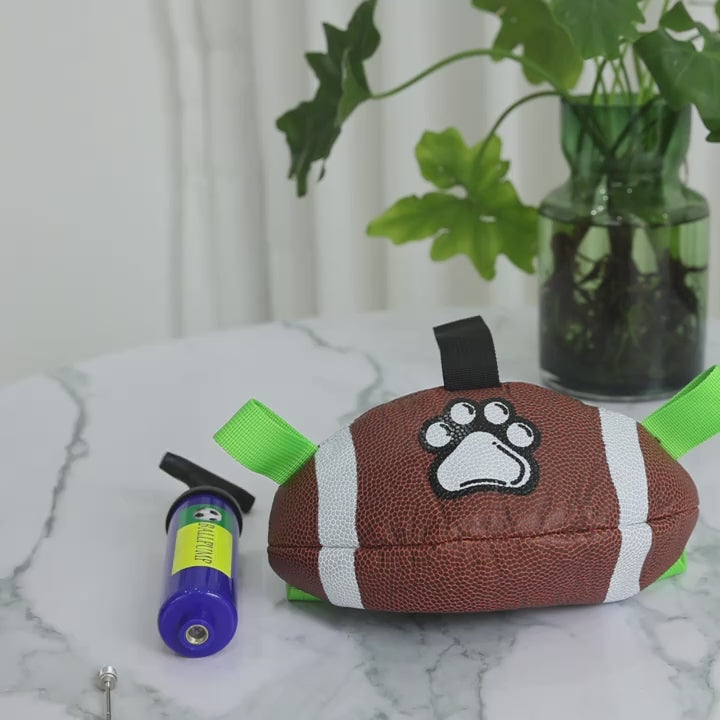 Inflatable Rubber Dog Football with Pump